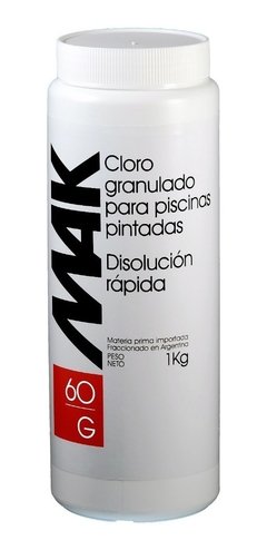 Mak 60/g X 1 Kg - Cloro Instantáneo