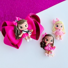 Imagem do Laço Barbie Pink G ( 10 cm ) + tiara adaptável