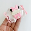 Laço Miniie Cupcake Rosa - M 8 cm