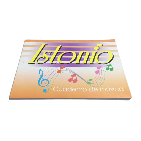 CUADERNO DE MUSICA ISTONIO PENTAGRAMADO TAPA FLEXIBLE 18 HJS