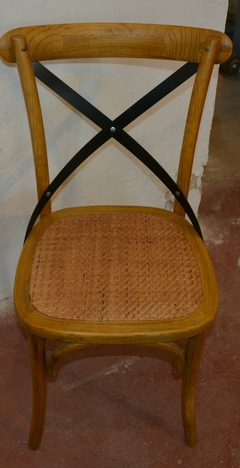 SILLA ESTILO THONET CRUZ DE HIERRO