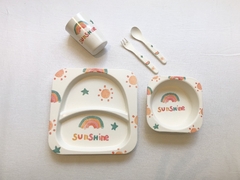 Kit Alimentação Infantil Fibra de Bambu Ecológica - Sunshine - comprar online