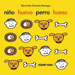 Niño huevo perro hueso