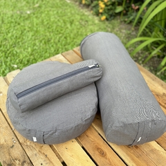 FAMILIA tusor GRIS (bolster, zafu y pillow)