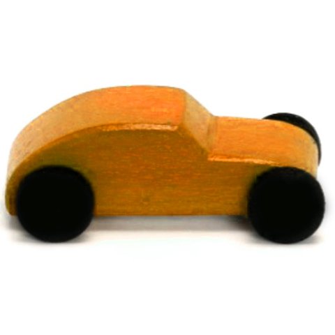 Autos de Madera Montessori / Waldorf (orangish coupe)