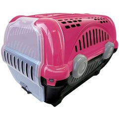 Caixa de Transporte Luxo furacãopet N1 Blackc/Rosa c/ trava cinza COD: 0536 - comprar online