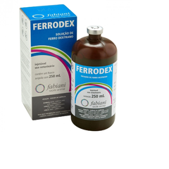 Ferrodex Injetável 250ml É ficaz no tratamento da anemia dos, leitões, bezerros e ovinos.