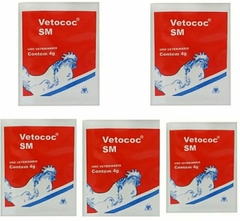 VETOCOC 10 ENVELOPES DE 4G KIT 40G PARA TRATAMENTO DA CORIZA, DIARREIA BRANCA DAS AVES E LEITÕES - comprar online