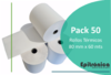 Pack 50 Rollos Papel Térmico 80x60