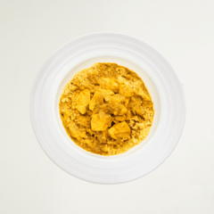 Curry de pollo con trigo burgol