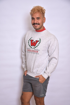 (M) Moletom vtg Wisconsin - loja online