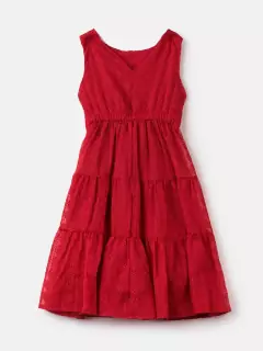 Vestido Vermelho de Renda na internet