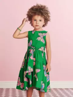 Vestido Verde de Borboletas - comprar online