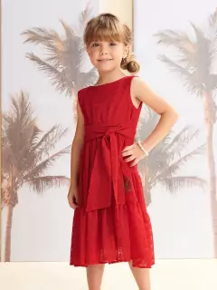 Vestido Vermelho de Renda