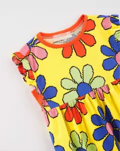 vestido malha florpix amarelo - comprar online