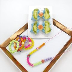 KIT 5 PULSEIRAS + COLAR DE FRUTAS - comprar online