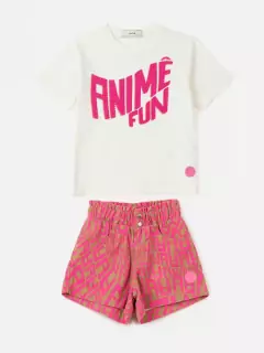 Conjunto com Lettering Neon Anime - comprar online