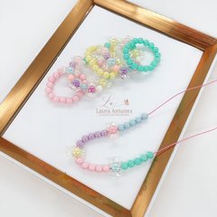 KIT 5 PULSEIRAS + COLAR DE BALINHA