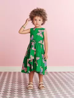 Vestido Verde de Borboletas - loja online