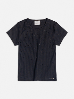 BLUSA CANELADA COM STRASS Momi