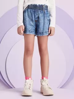 SHORT JEANS COM STRASS momi