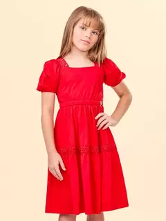 Vestido Vermelho com Renda Anime