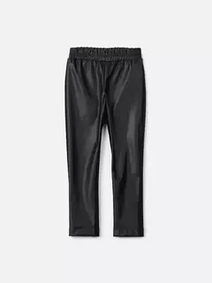 Calça Black Fake Leather Anime