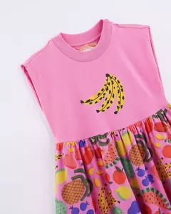 vestido banana tule frutaria fábula - comprar online