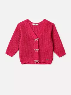 Cardigan de Tricot Rosa com Laço Anime - comprar online