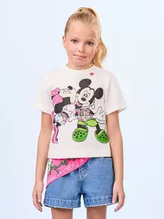 Blusa com Estampa da Minnie e Mickey Anime