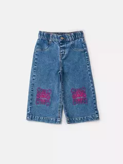 calça jeans com bordado Anime - comprar online