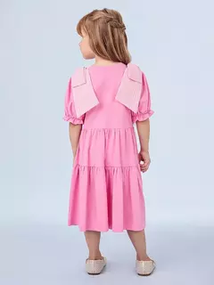 Vestido Rosa com Laços Listrados Anime na internet