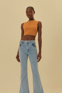 calça jeans flare Farm