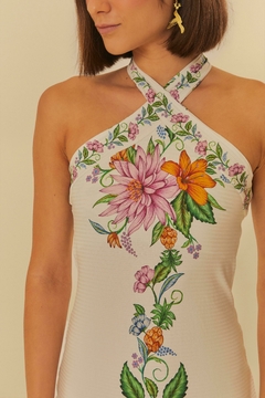 vestido midi estampado delicadeza de fruta Farm - comprar online