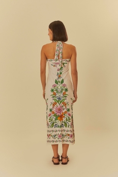 vestido midi estampado delicadeza de fruta Farm na internet