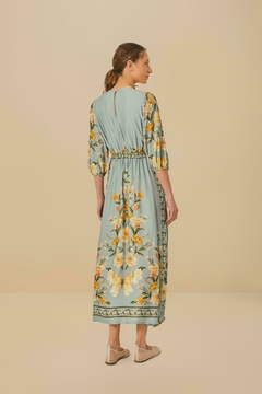 vestido bordado estampado borboleta em flor Farm - comprar online