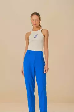 calça recorte bolso azul farm - comprar online