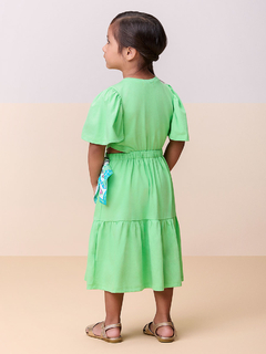 Vestido com lenço sublimado Momi verde apple mint - comprar online