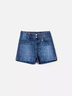 Short Infantil Jeans com Strass Anime - comprar online