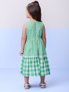 vestido xadrez com babado Momi - comprar online