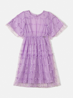 vestido Tule escritas lilas vintage - Anime