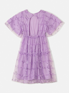 vestido Tule escritas lilas vintage - Anime na internet