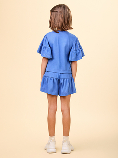 CONJUNTO BLUSA/SHORTS AZUL REALEZA Anime - comprar online