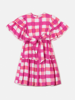 VESTIDO XADREZ ROSA ANIME - comprar online