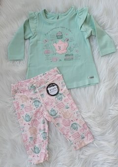 Conjunto blusa e calça Jardim