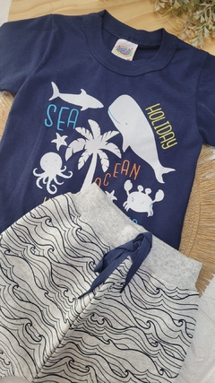 Conjunto camiseta/bermuda ocean - comprar online