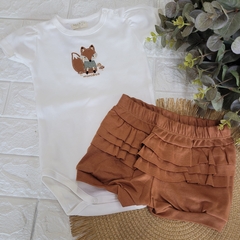 Conjunto body / short rapozinha