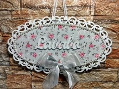 Placa Lavabo floral