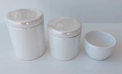 Kit higiene porcelana perolado branco - comprar online