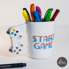 Caneca Video Game Branca - comprar online